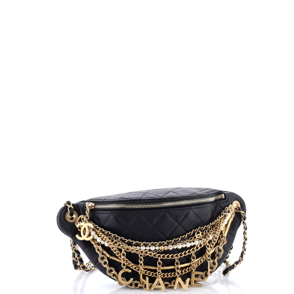 All About Chains Waist Bag Quilted Lambskin