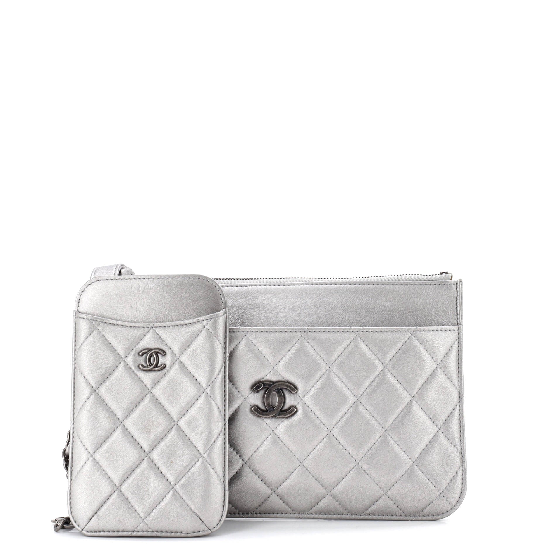 Multi Pochette Crossbody Bag Quilted Lambskin Medium