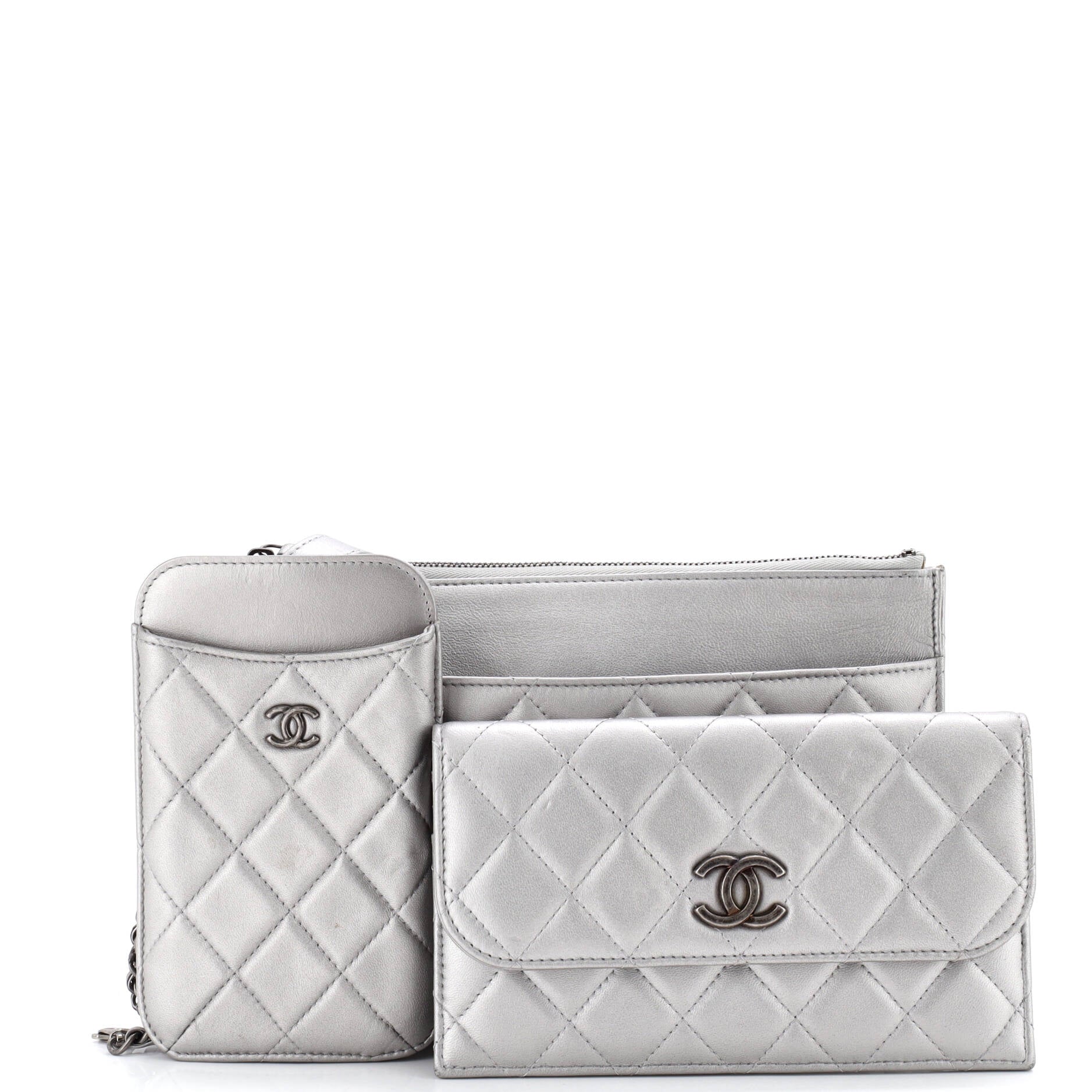 Multi Pochette Crossbody Bag Quilted Lambskin Medium