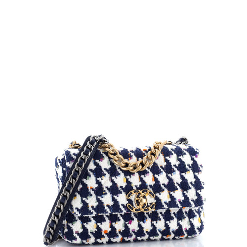 19 Flap Bag Quilted Tweed Medium