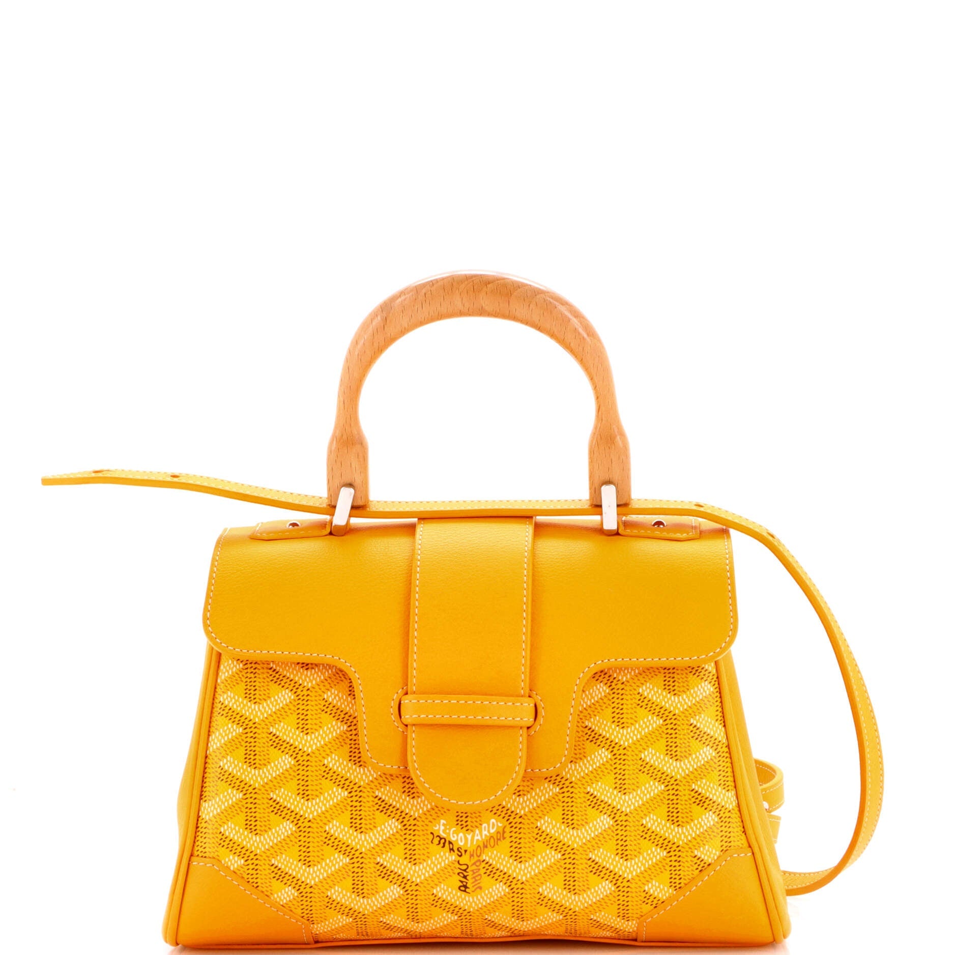 Saigon Top Handle Bag Coated Canvas with Leather Mini