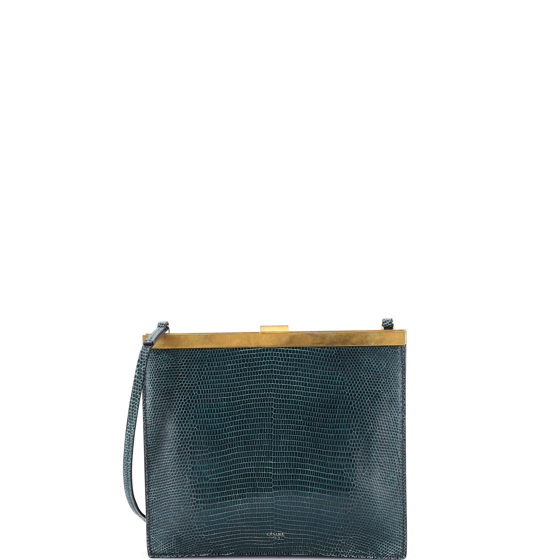 Clasp Crossbody Bag Lizard Mini