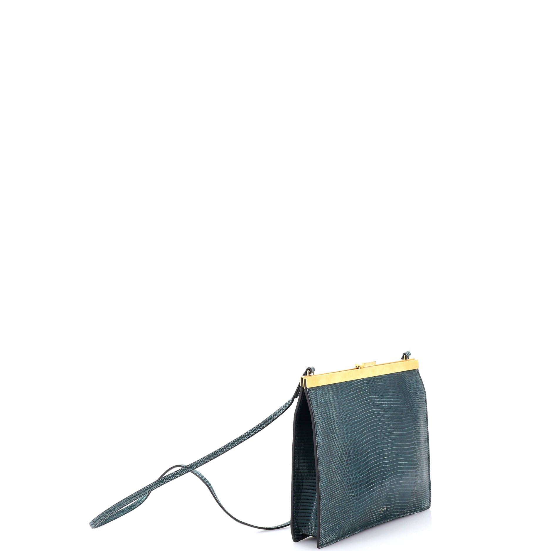 Clasp Crossbody Bag Lizard Mini