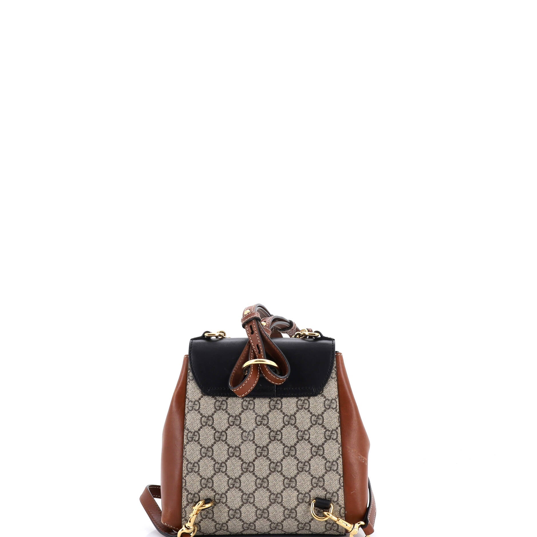 Padlock Backpack GG Coated Canvas and Leather Mini