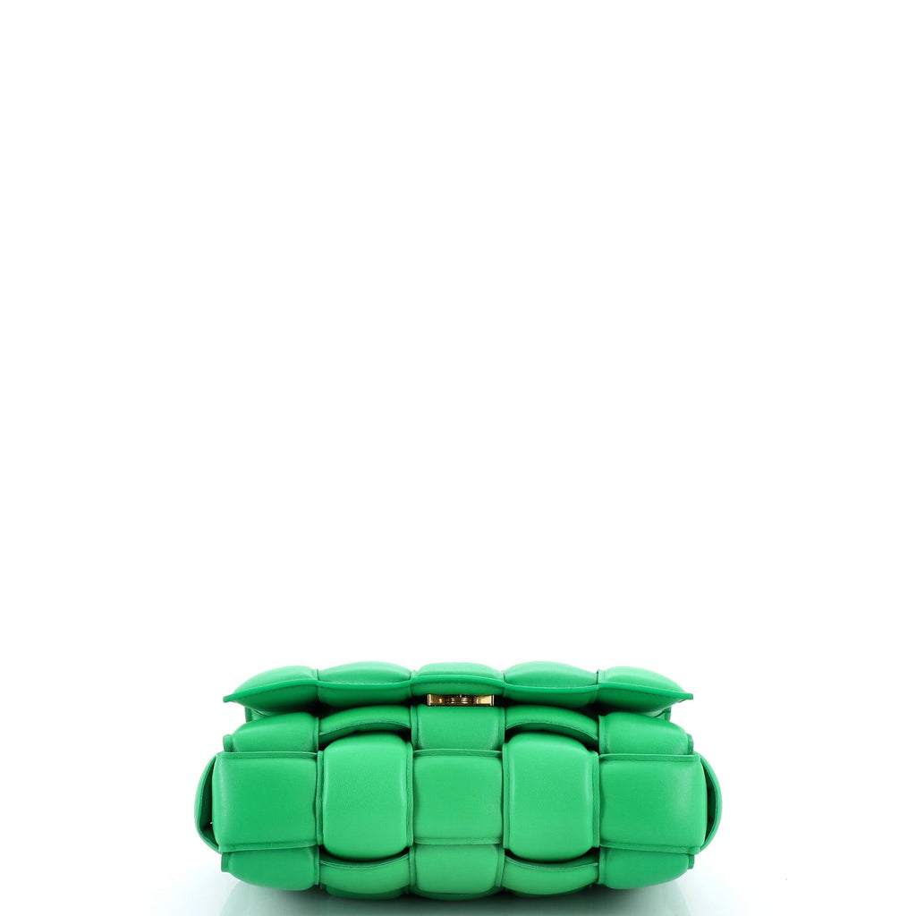 Cassette Chain Crossbody Bag Padded Maxi Intrecciato Leather