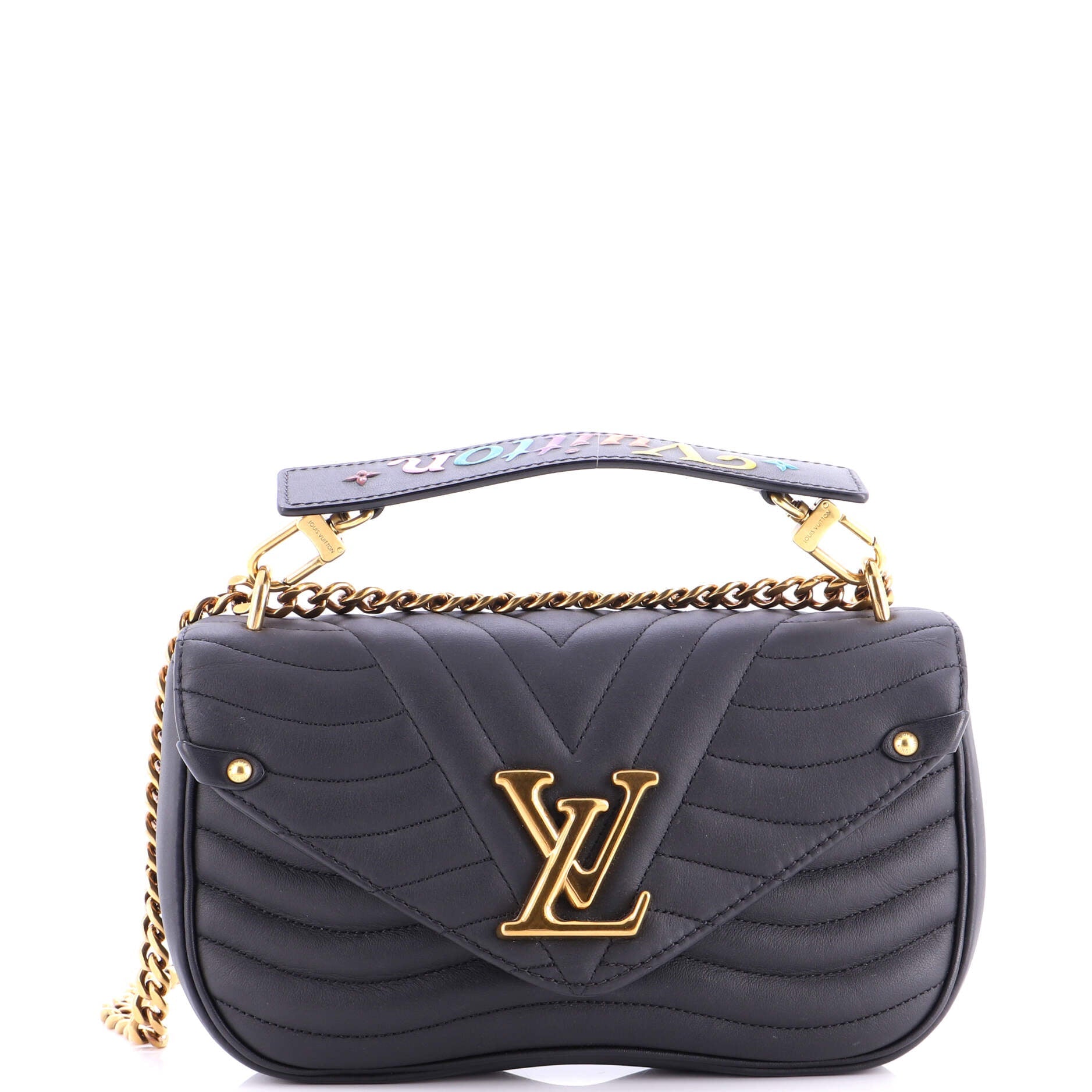 New Wave Chain Bag Quilted Leather MM