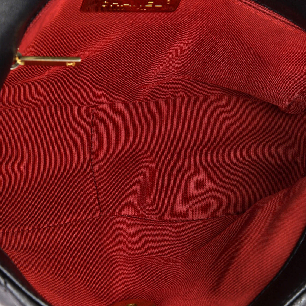 19 Flap Bag Quilted Leather Medium