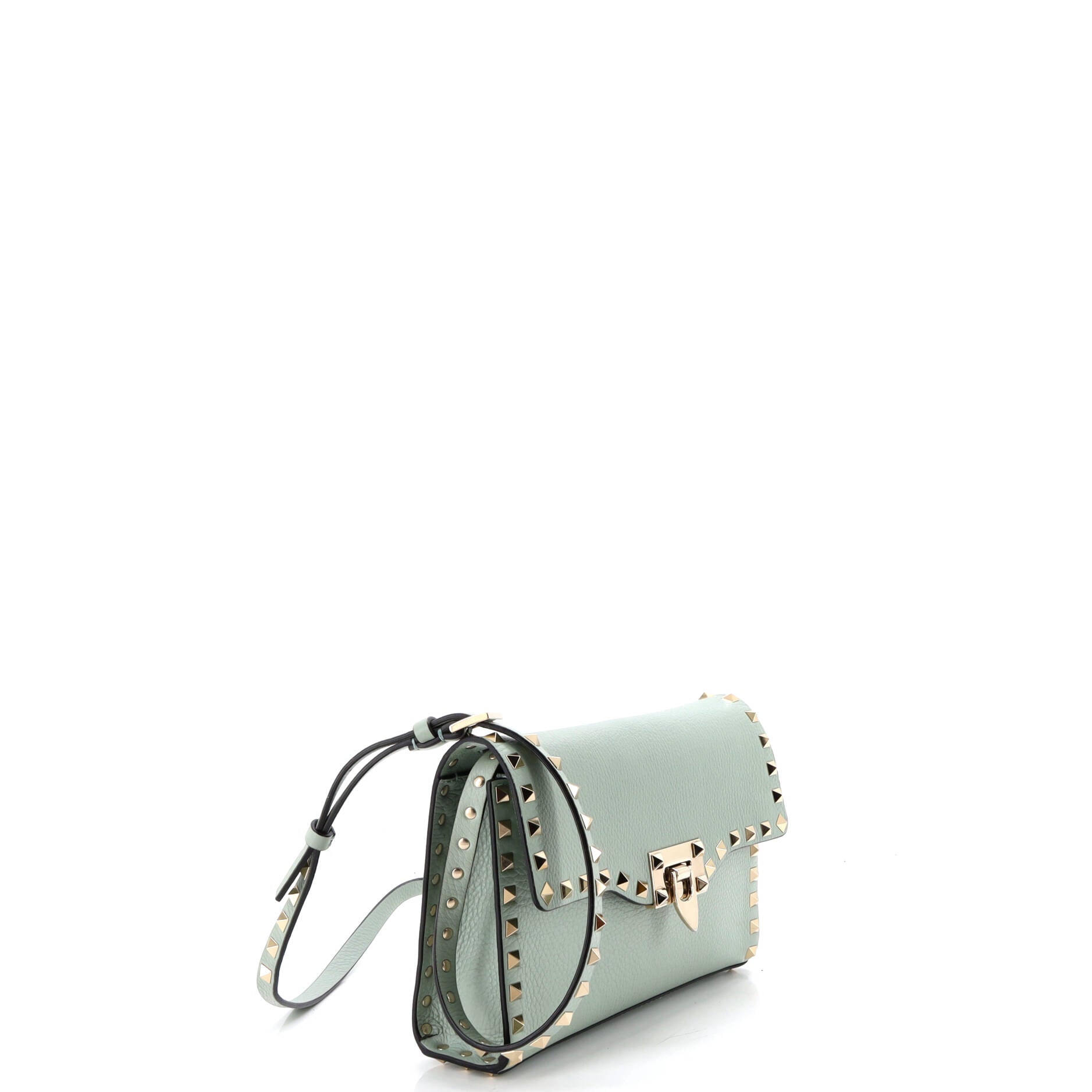 Rockstud Flip Lock Flap Bag Leather Medium