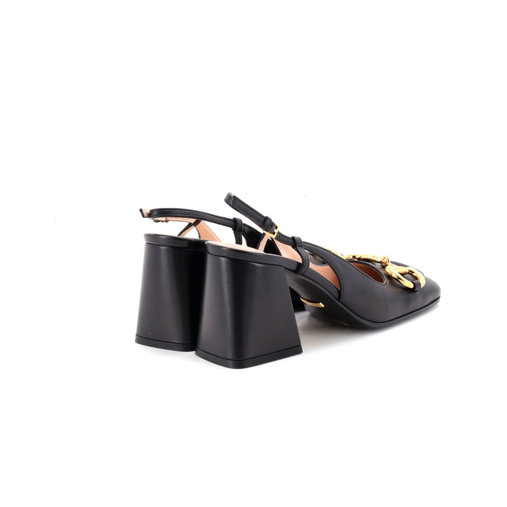 Women's Horsebit Slingback Pumps Leather
