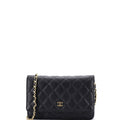 Wallet on Chain Quilted Caviar