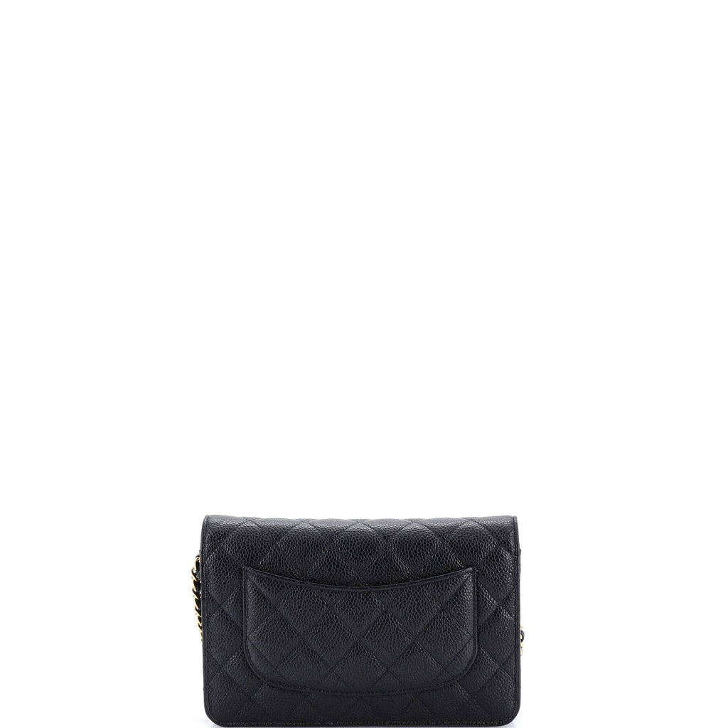 Wallet on Chain Quilted Caviar