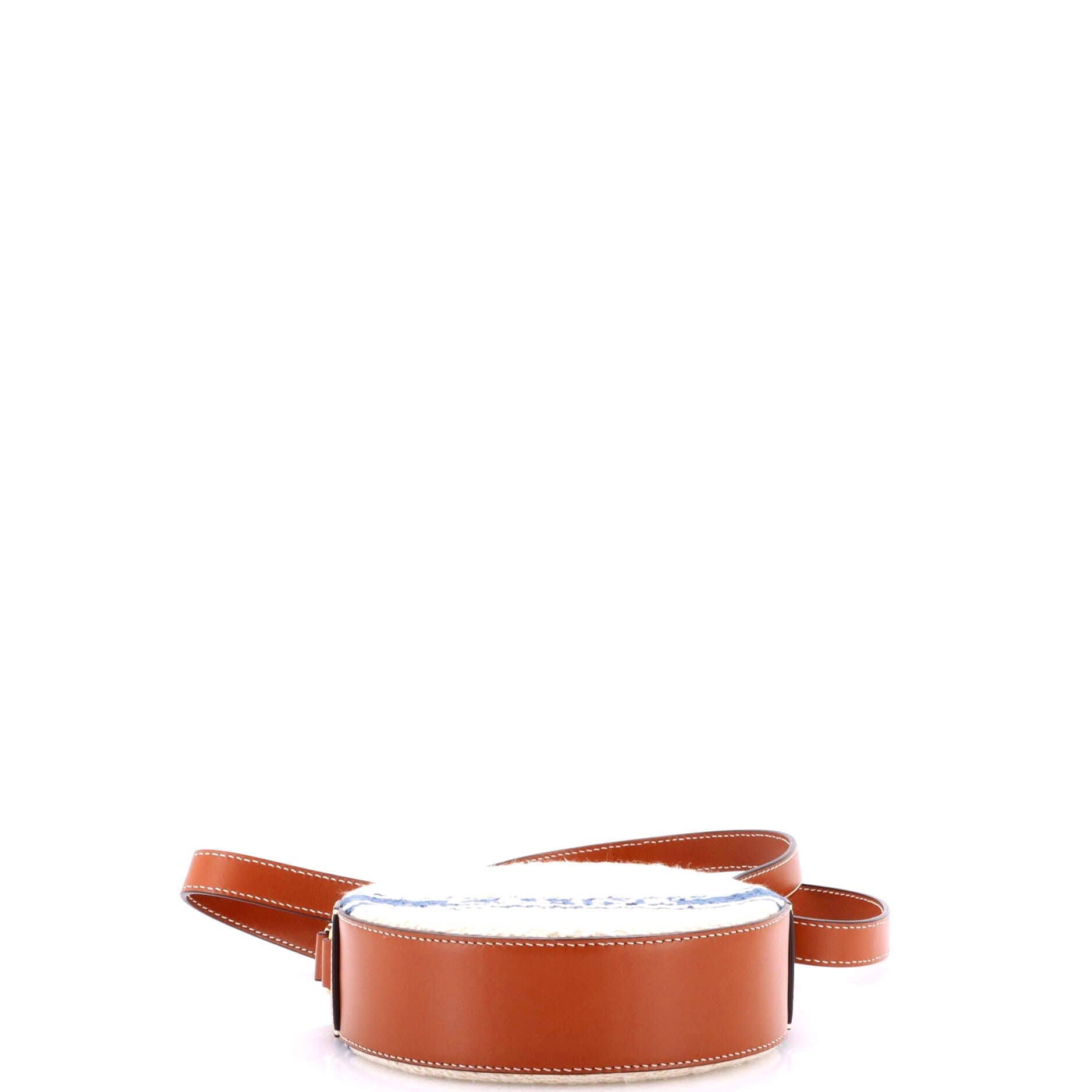 Plein Soleil Round Purse on Strap Canvas with Leather