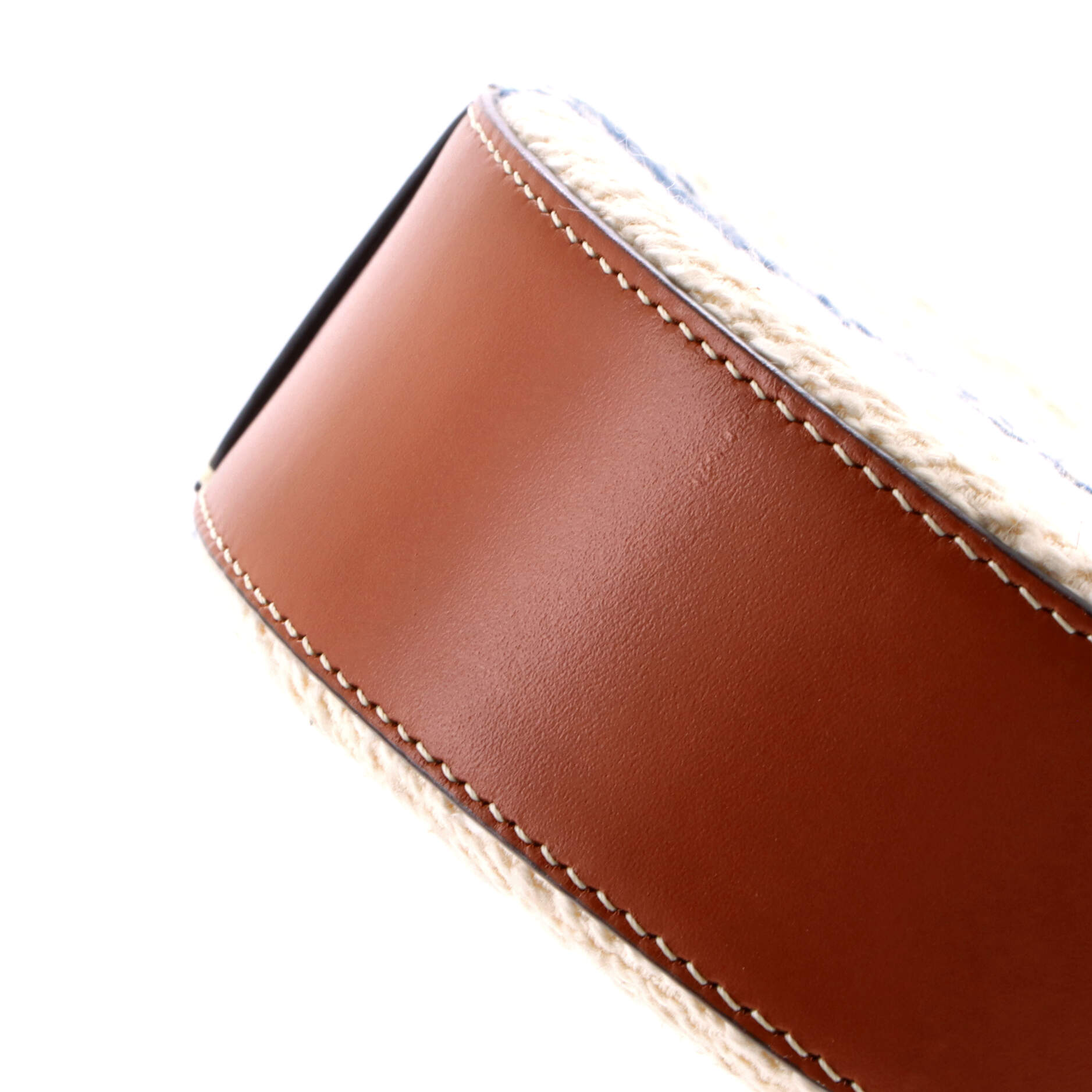 Plein Soleil Round Purse on Strap Canvas with Leather
