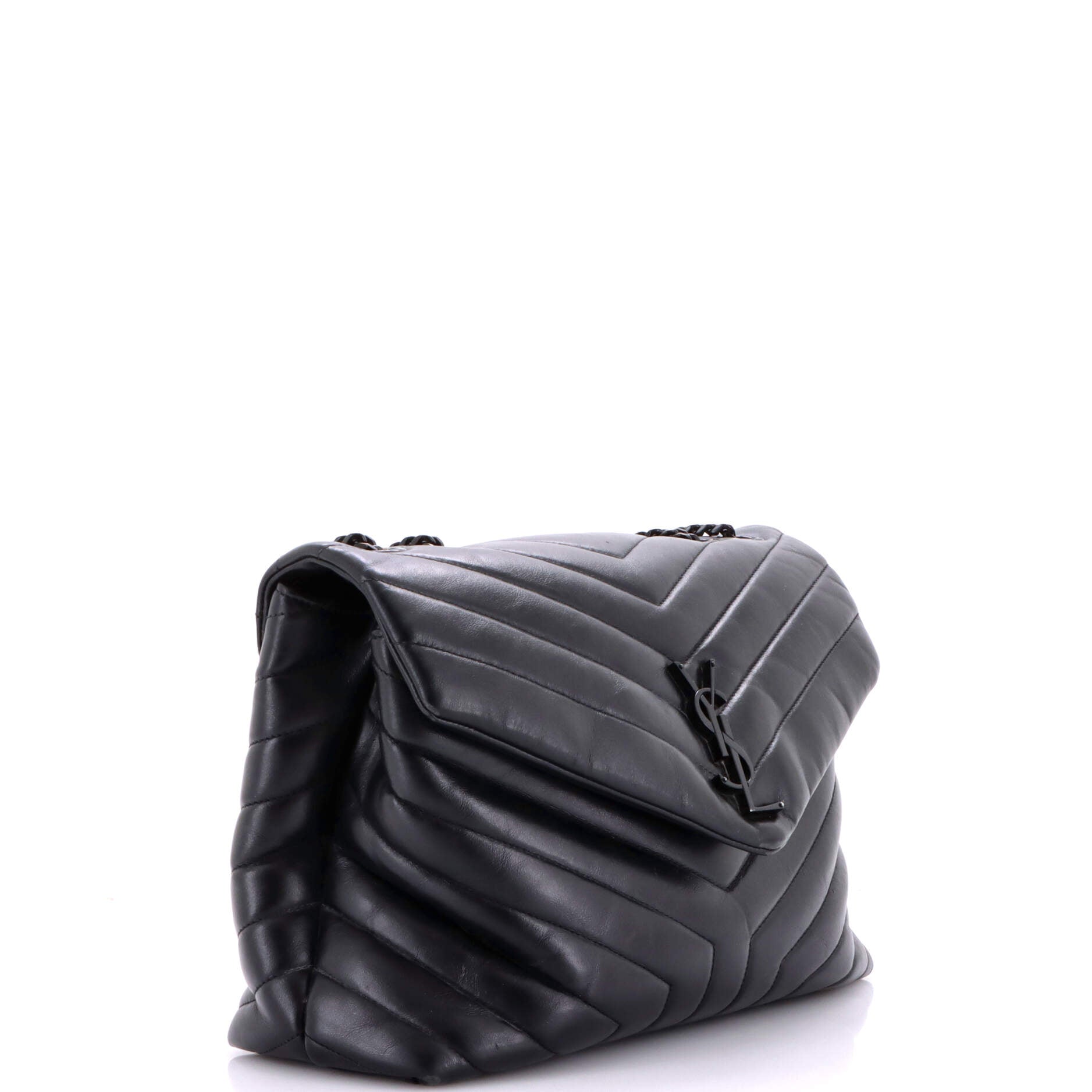 Loulou Shoulder Bag Matelasse Chevron Leather Medium