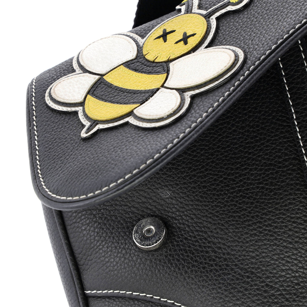 KAWS Saddle Crossbody Bag Leather with Applique