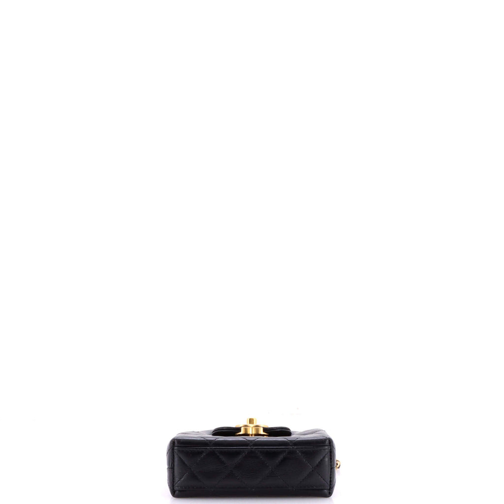 Kelly Top Handle Shopping Bag Quilted Shiny Aged Calfskin Nano