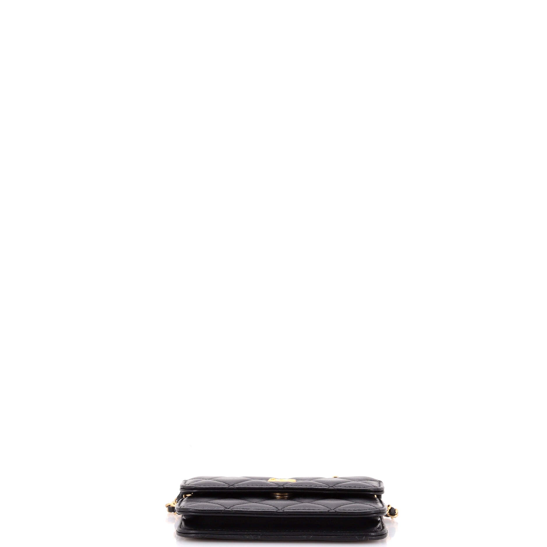 Pearl Crush Flap Clutch with Chain Quilted Lambskin Mini