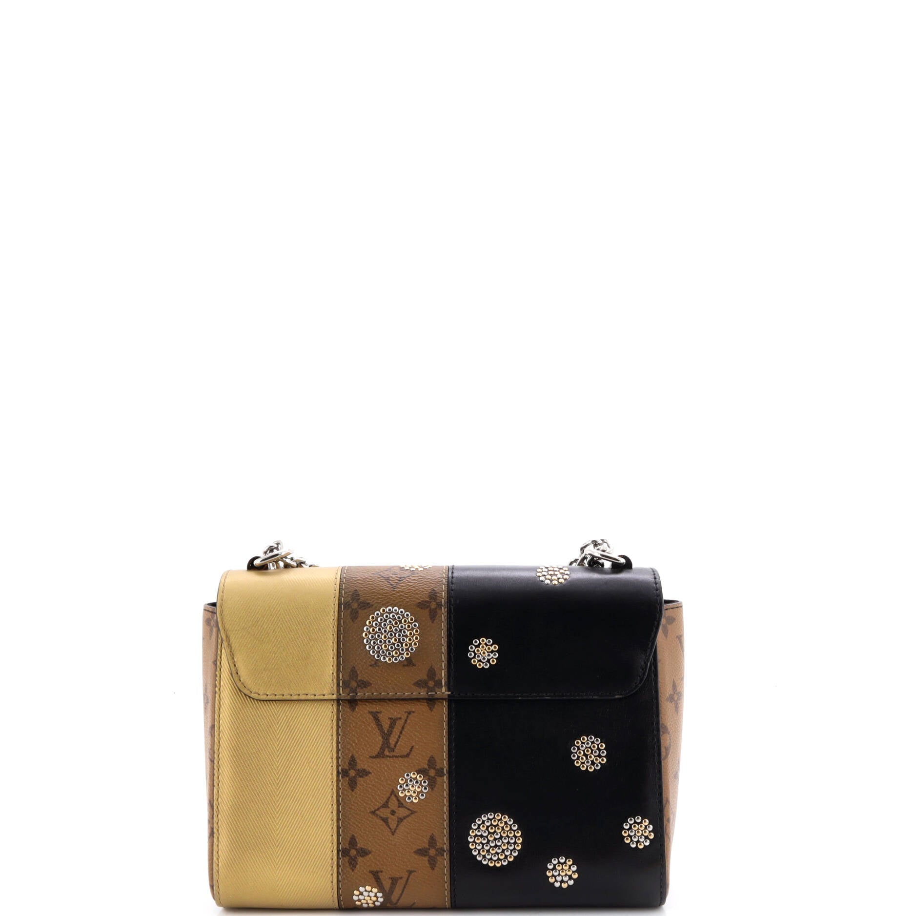 Twist Handbag Limited Edition Studded Reverse Monogram Canvas and Leather MM