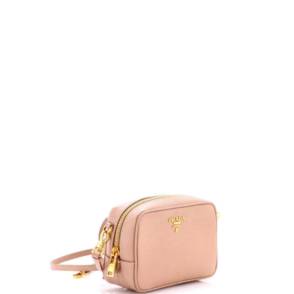 Zip Crossbody Bag Saffiano Leather Mini