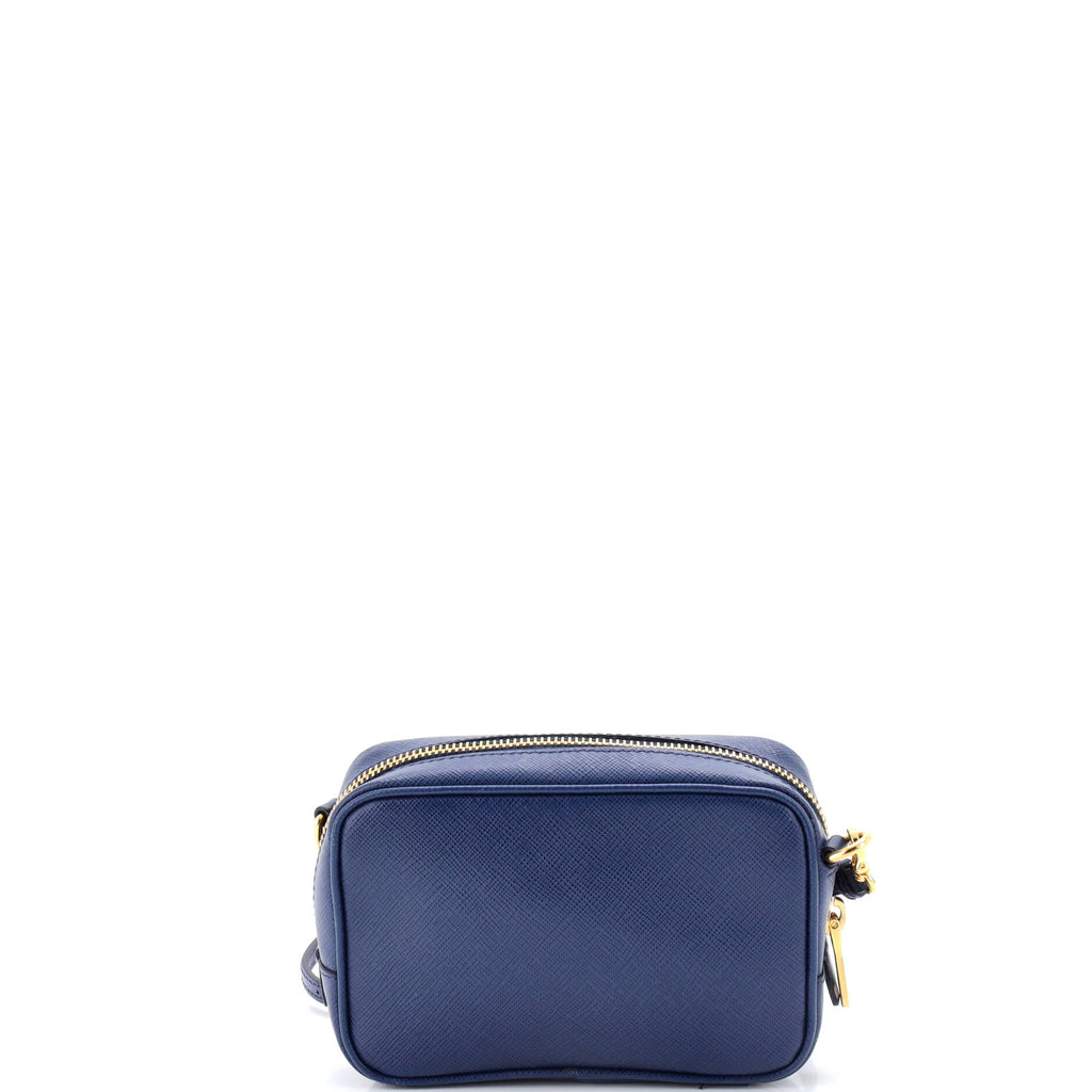 Camera Shoulder Bag Saffiano Leather Mini