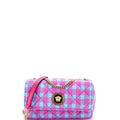 Medusa Icon Chain Flap Bag Quilted Tweed East West