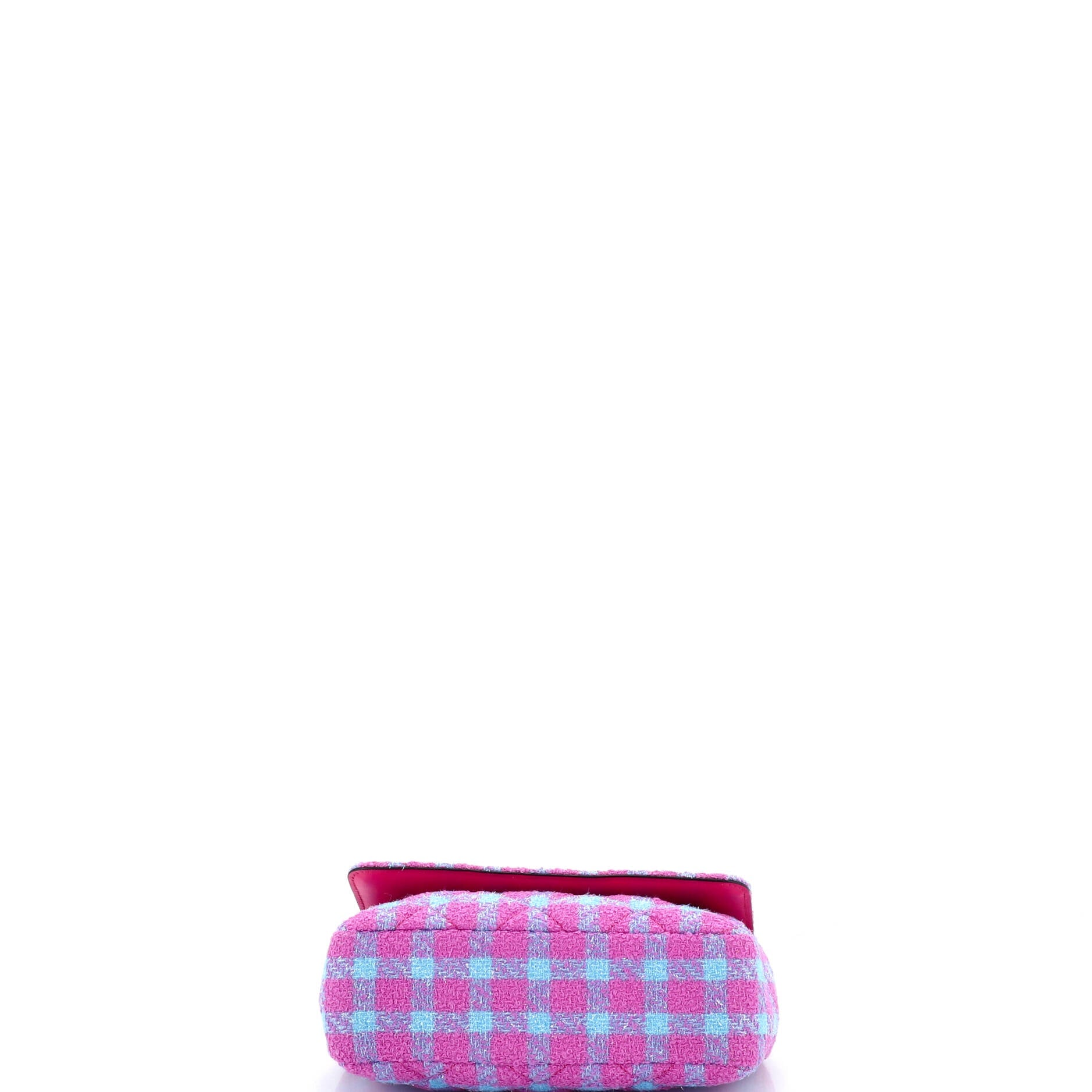 Medusa Icon Chain Flap Bag Quilted Tweed East West