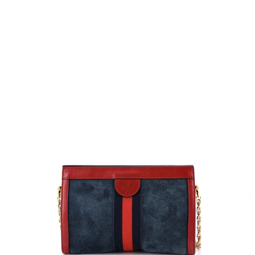 Ophidia Chain Shoulder Bag Suede Small