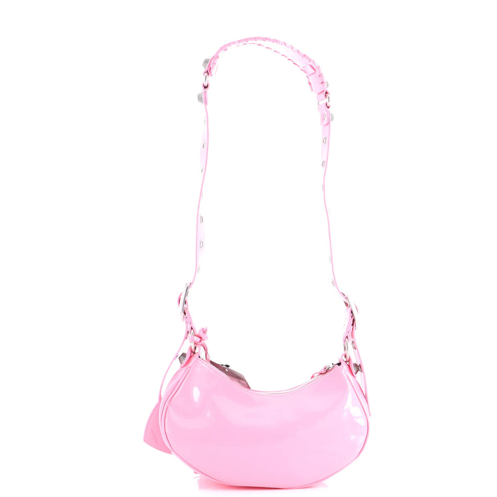Le Cagole Giant Studs Shoulder Bag Patent XS