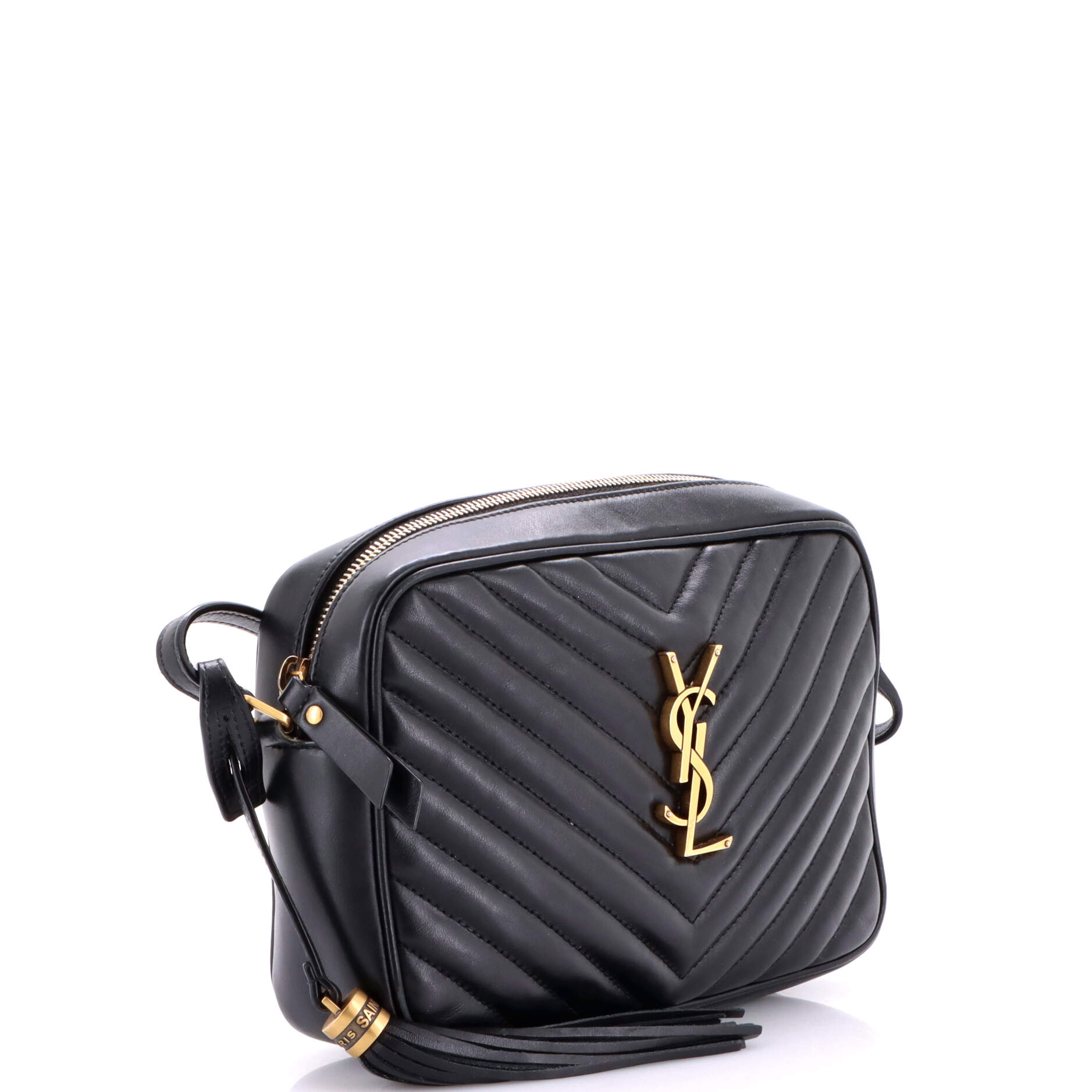 Lou Camera Bag Matelasse Chevron Leather Small