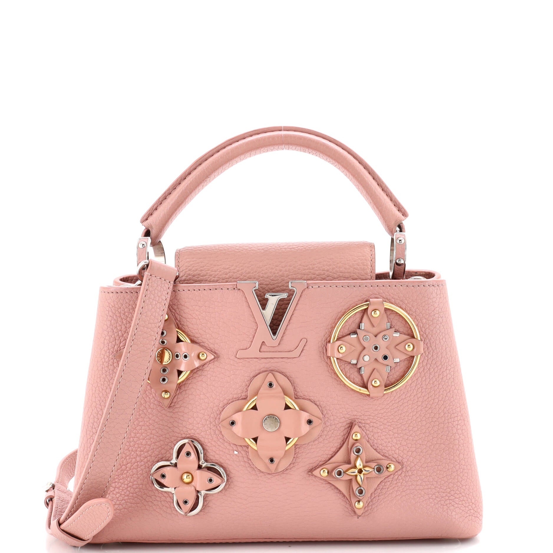 Capucines Bag Leather with Embellished Detail BB
