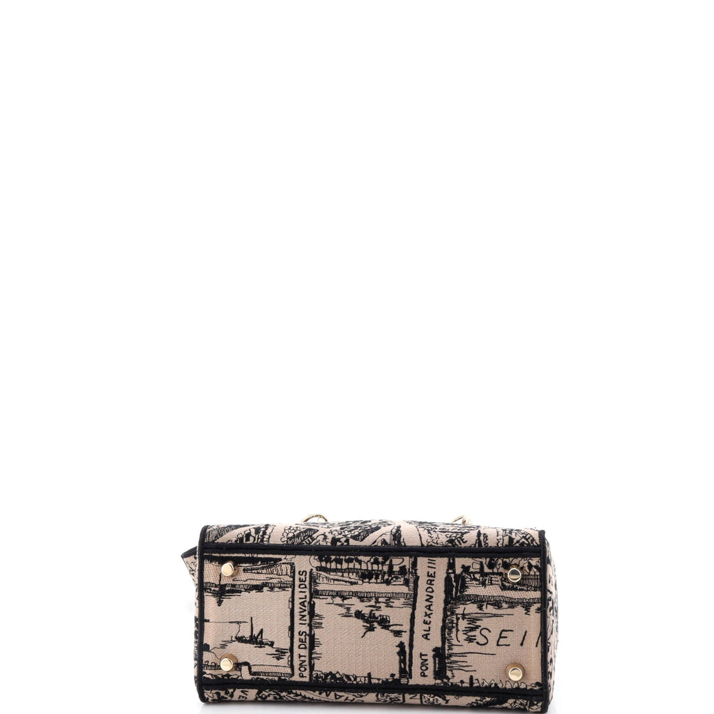 Lady D-Lite Bag Embroidered Canvas Medium