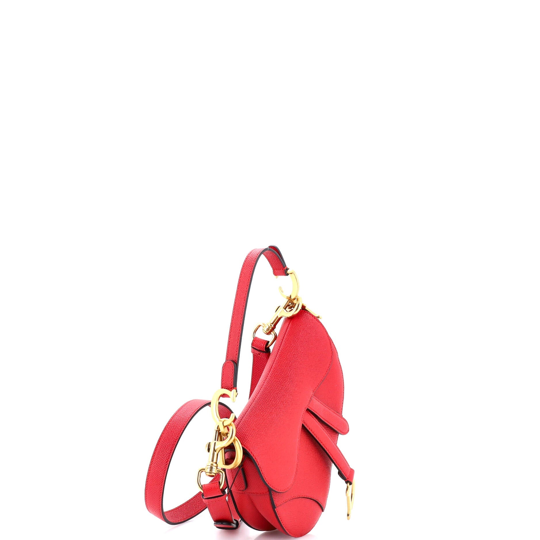 Saddle Handbag with Strap Leather Mini