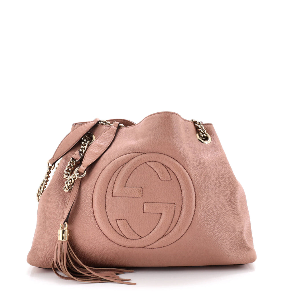 Soho Chain Strap Shoulder Bag Leather Medium