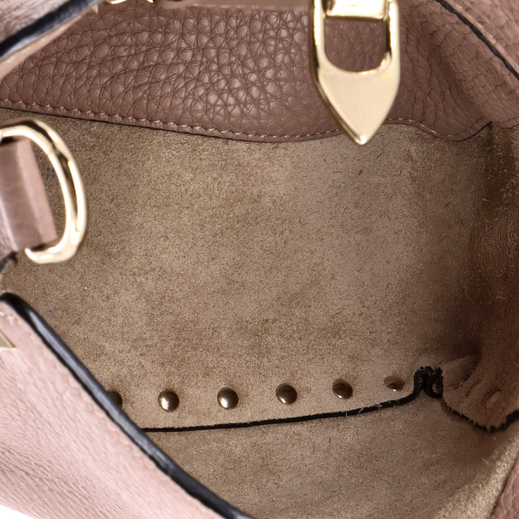 Rockstud Flip Lock Messenger Bag Leather Mini