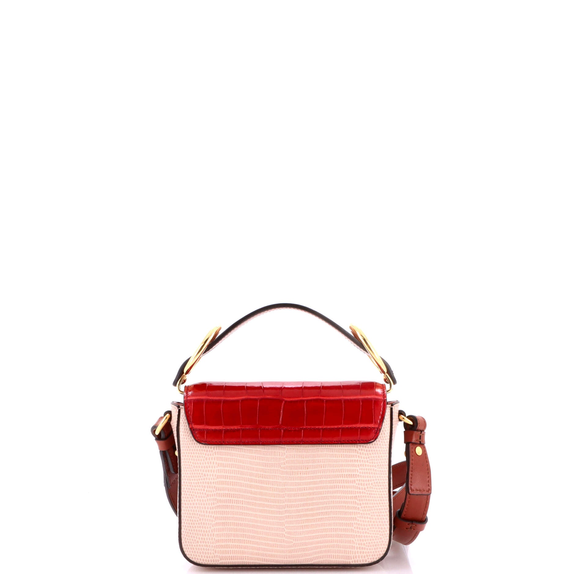 C Flap Bag Crocodile and Lizard Embossed Leather Mini