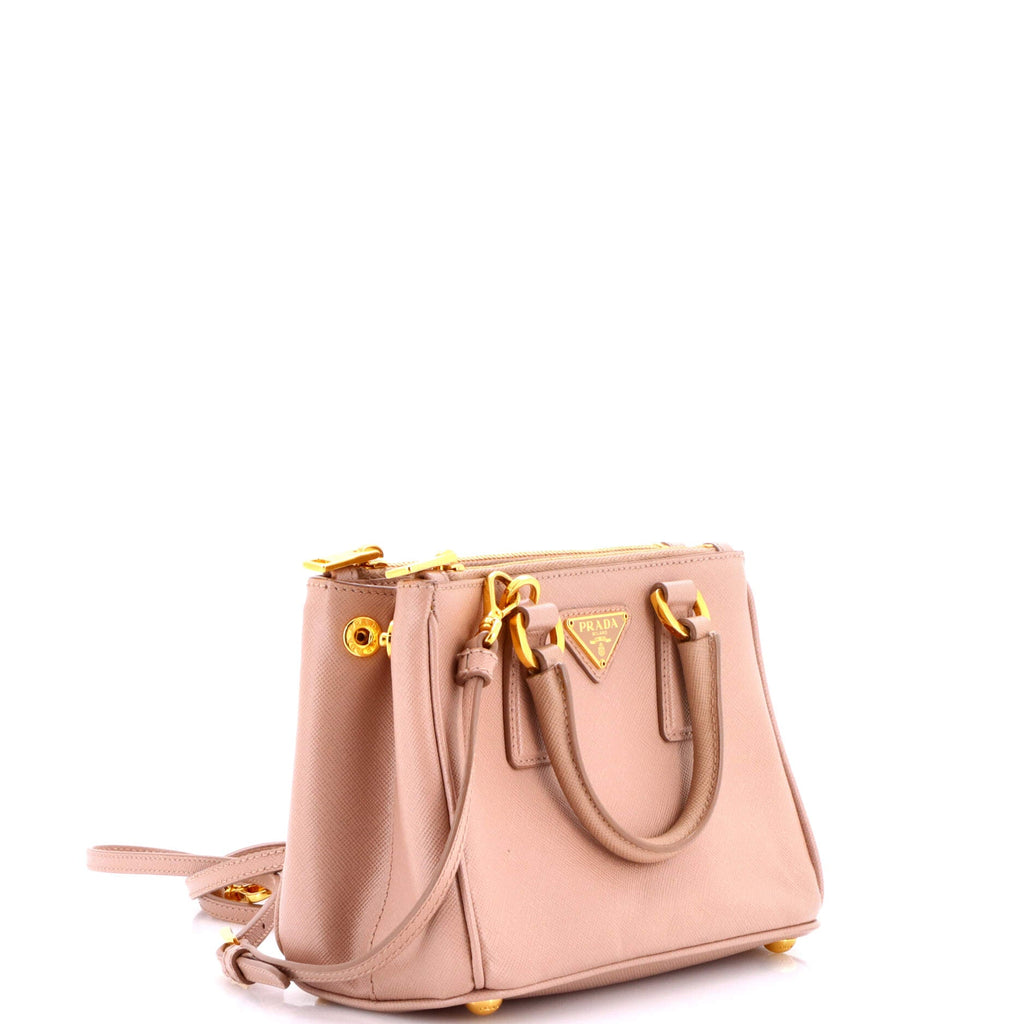 Galleria Double Zip Tote Saffiano Leather Mini