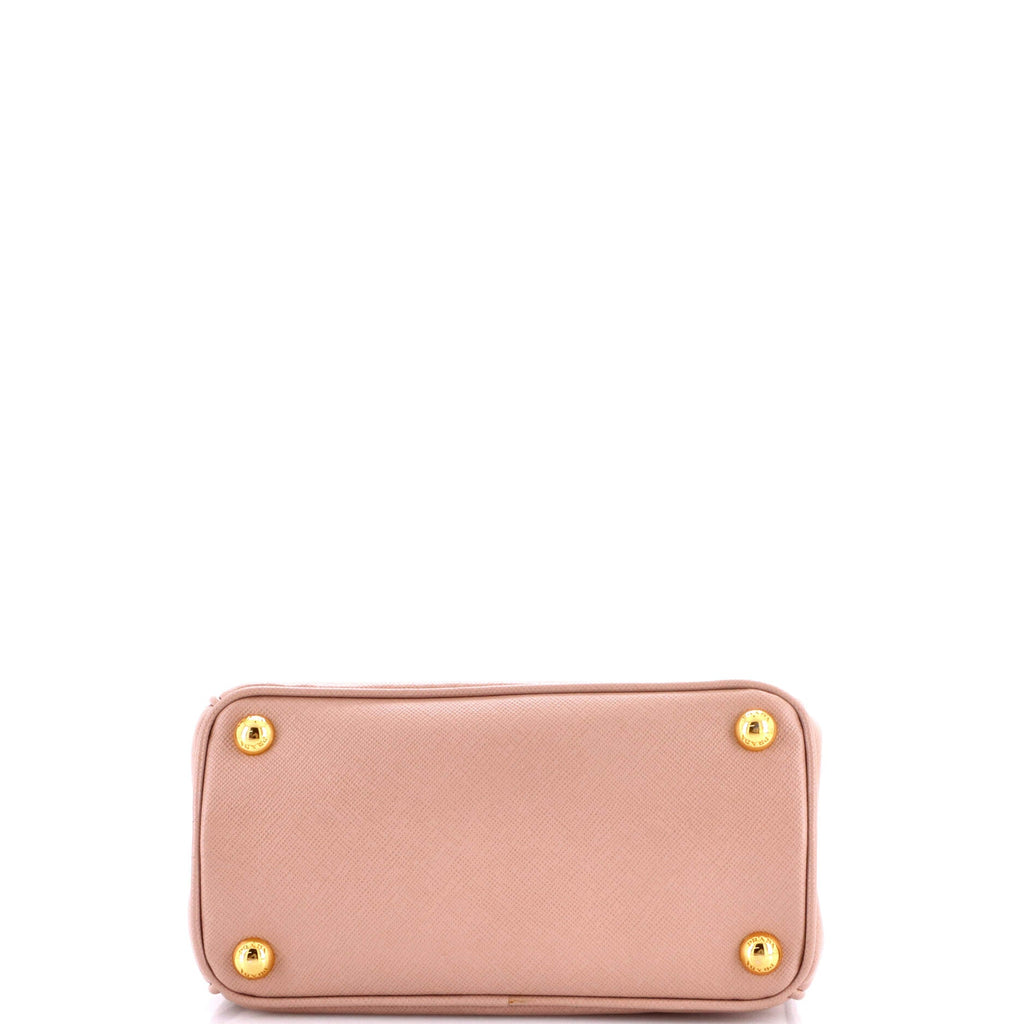 Galleria Double Zip Tote Saffiano Leather Mini