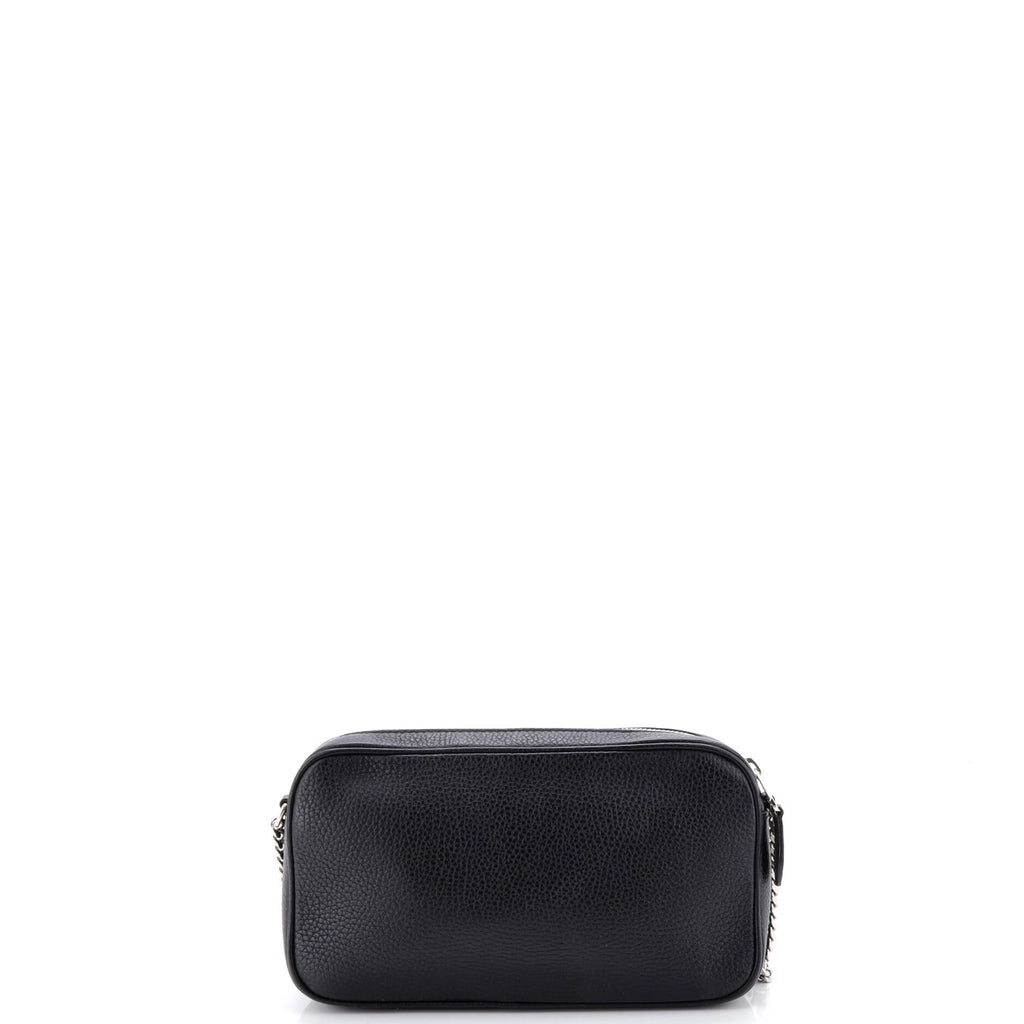 Camera Crossbody Bag Logo Embossed Leather Small