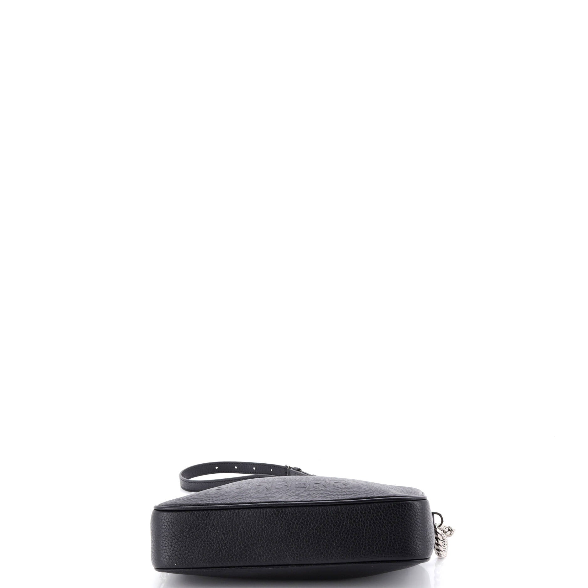 Camera Crossbody Bag Logo Embossed Leather Small