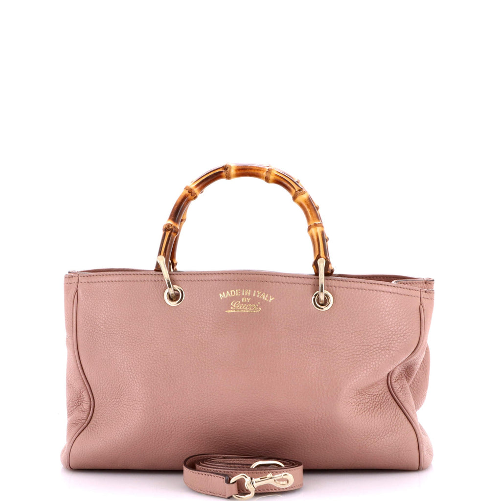 Bamboo Shopper Tote Leather Medium