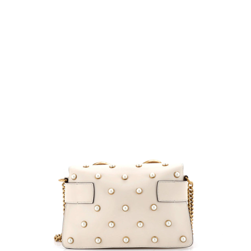 Broadway Pearly Bee Shoulder Bag Embellished Leather Mini