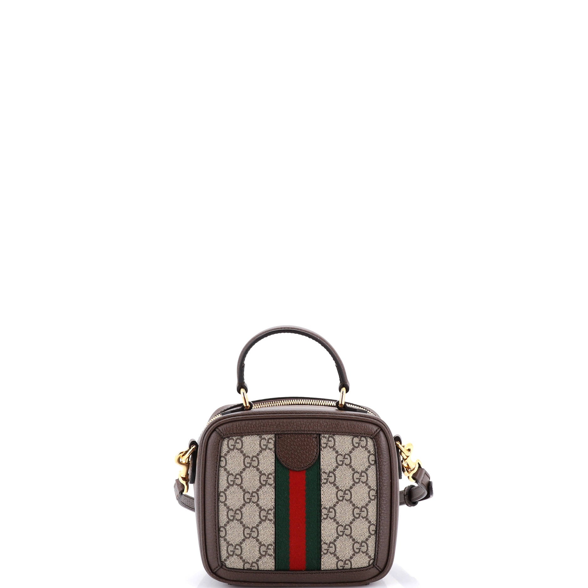 Ophidia Zip Around Top Handle Bag GG Coated Canvas with Leather Mini