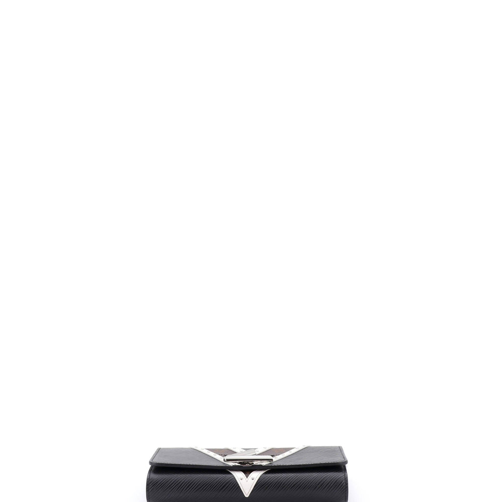 Twist Chain Wallet Epi Leather with Monogram Canvas and Studded Leather