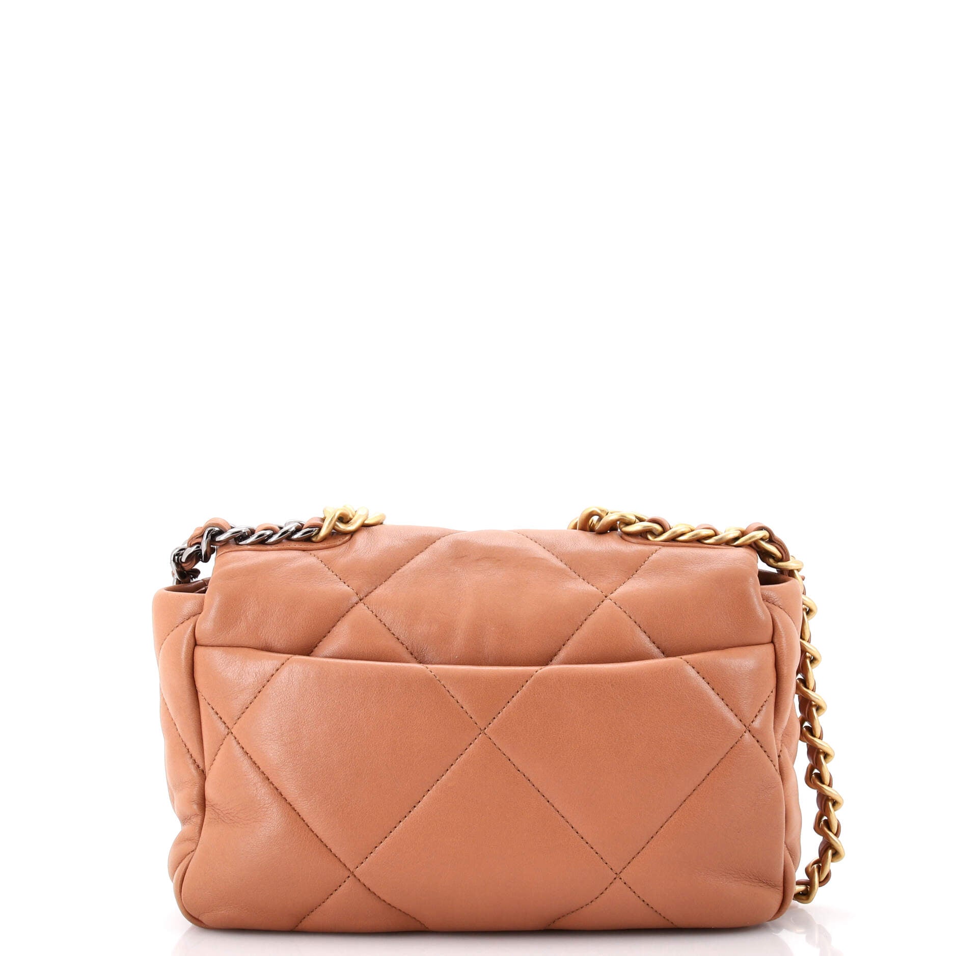 19 Flap Bag Quilted Leather Medium