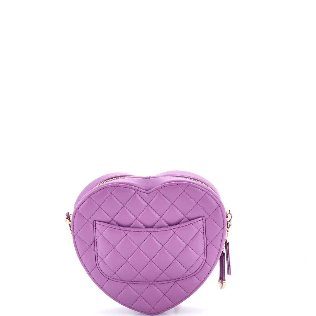 CC in Love Heart Bag Quilted Lambskin