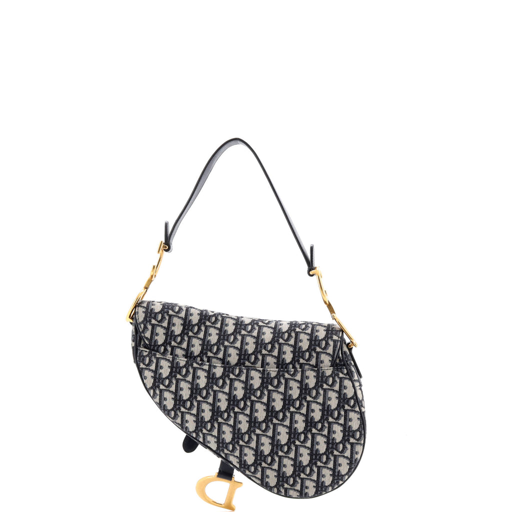 Saddle Handbag with Strap Oblique Canvas Medium