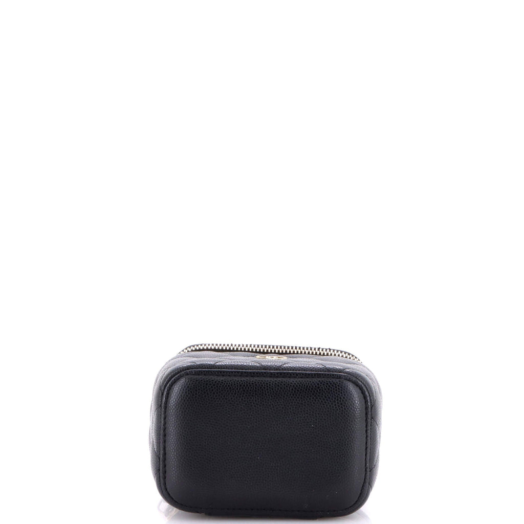 Classic Vanity Case with Chain Quilted Caviar Mini