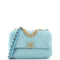19 Flap Bag Quilted Denim Medium