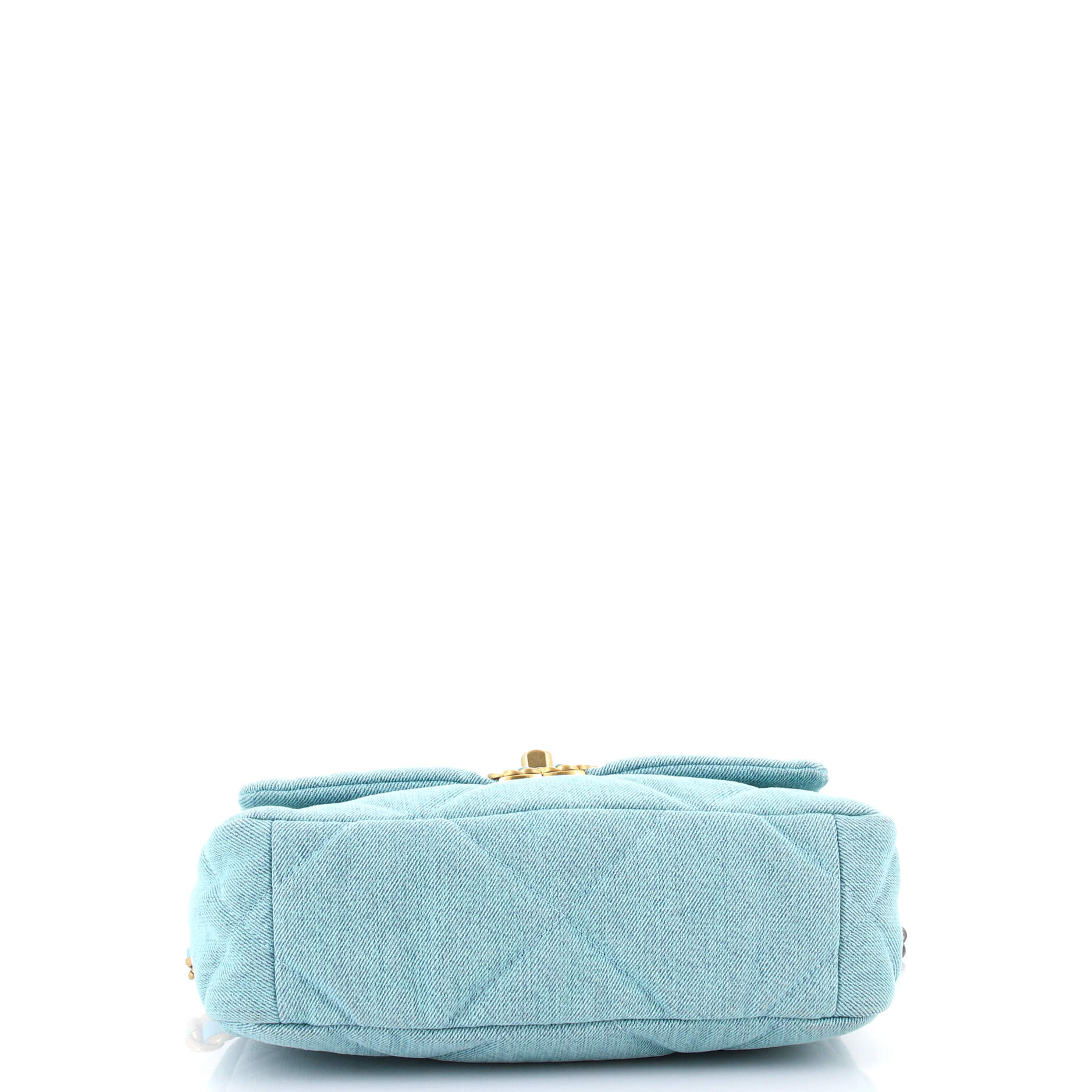 19 Flap Bag Quilted Denim Medium
