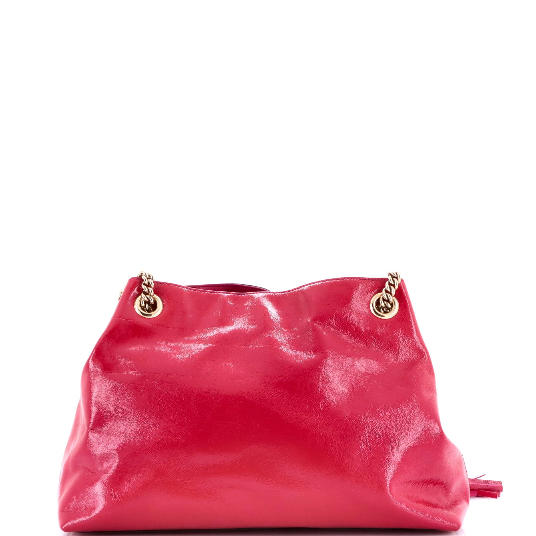 Soho Chain Strap Shoulder Bag Patent Medium